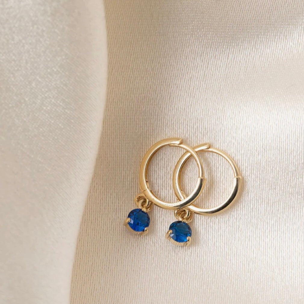 Vancouver Blue Sapphire Hoops