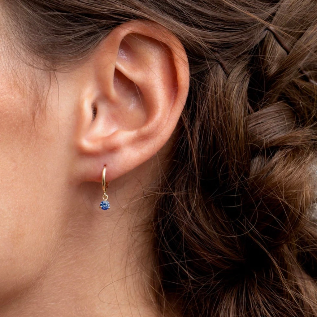 Vancouver Blue Sapphire Hoops