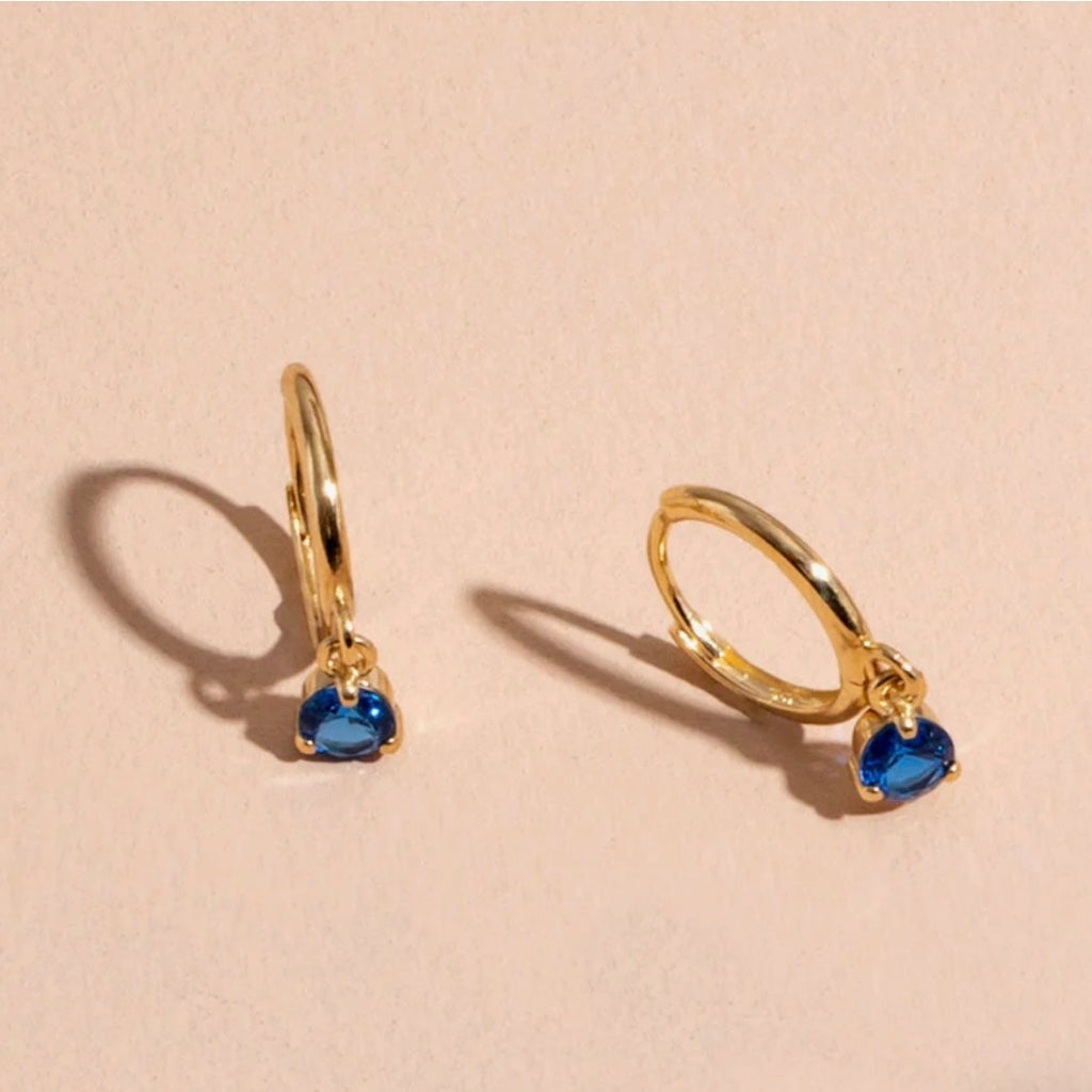 Vancouver Blue Sapphire Hoops