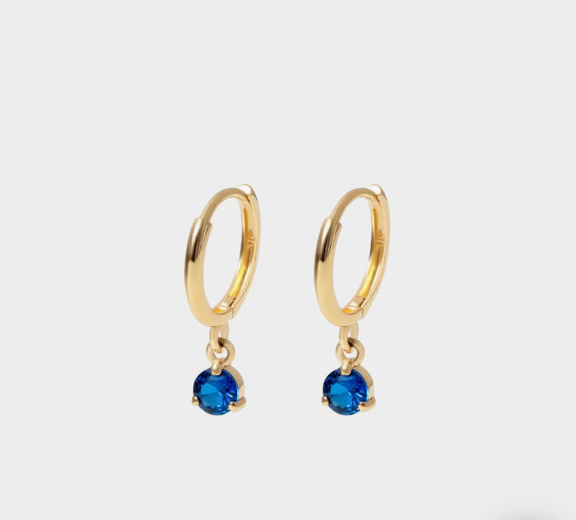 Vancouver Blue Sapphire Hoops