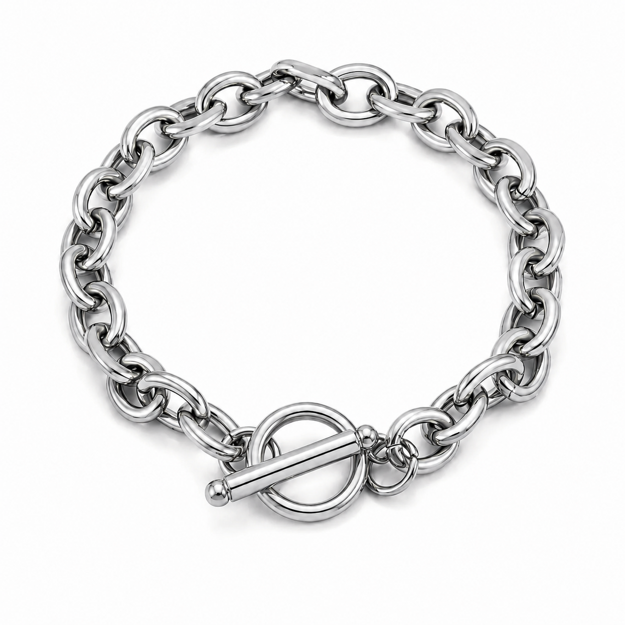 Gia Chain T-Bar Bracelet | Waterproof Waterproof 18k Gold & Silver