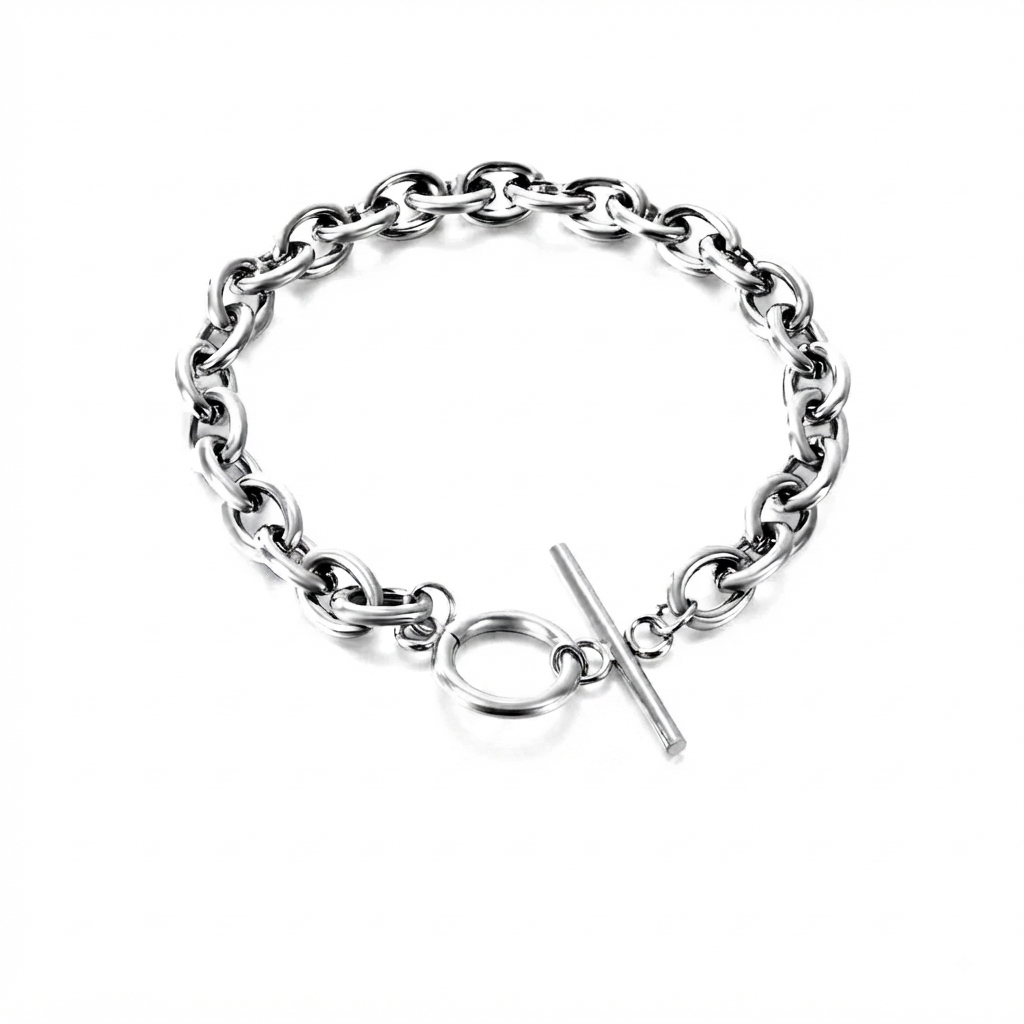 Gia Chain T-Bar Bracelet | Waterproof Waterproof 18k Gold & Silver