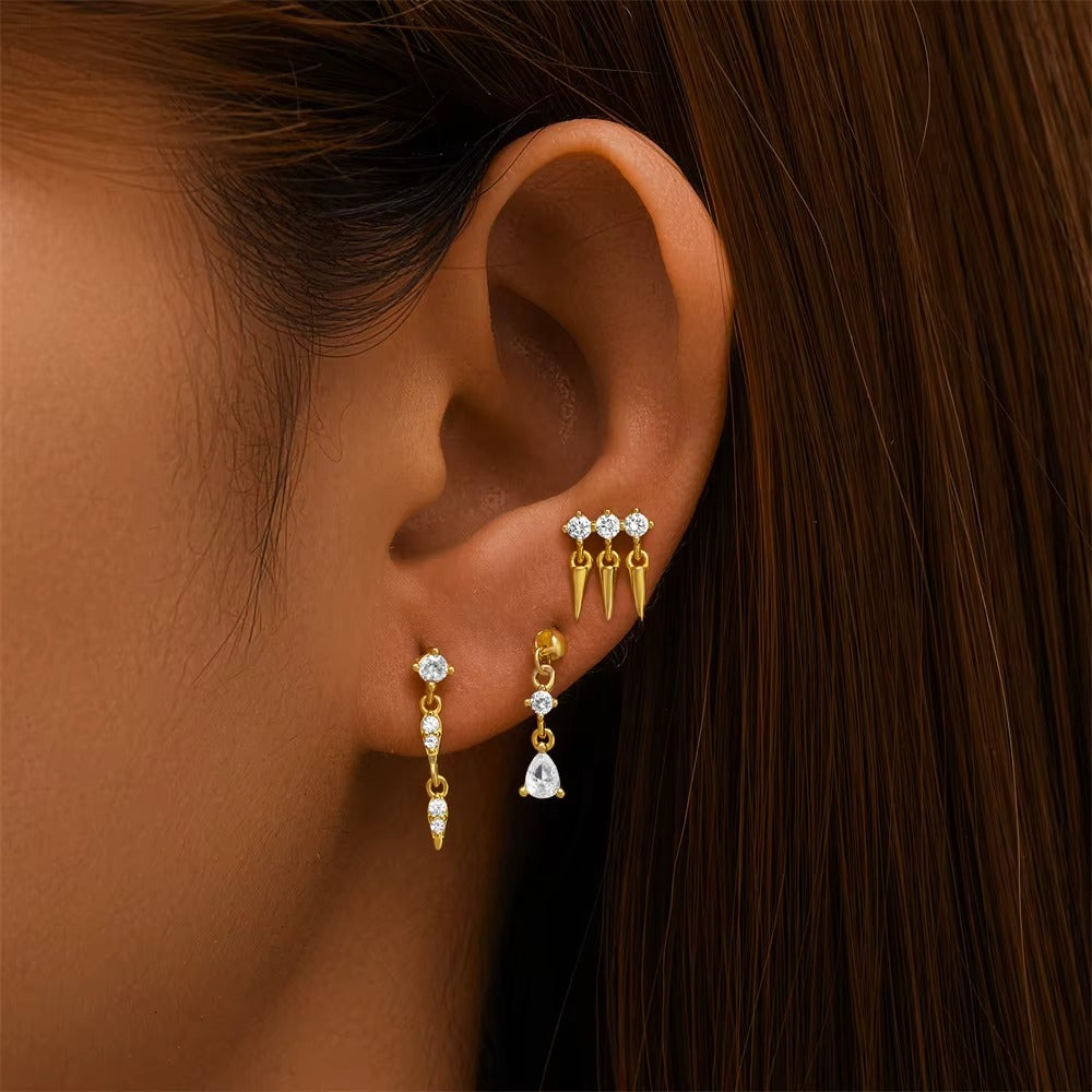 Bayont Crystal Drop Flatback Stud- Single Earring