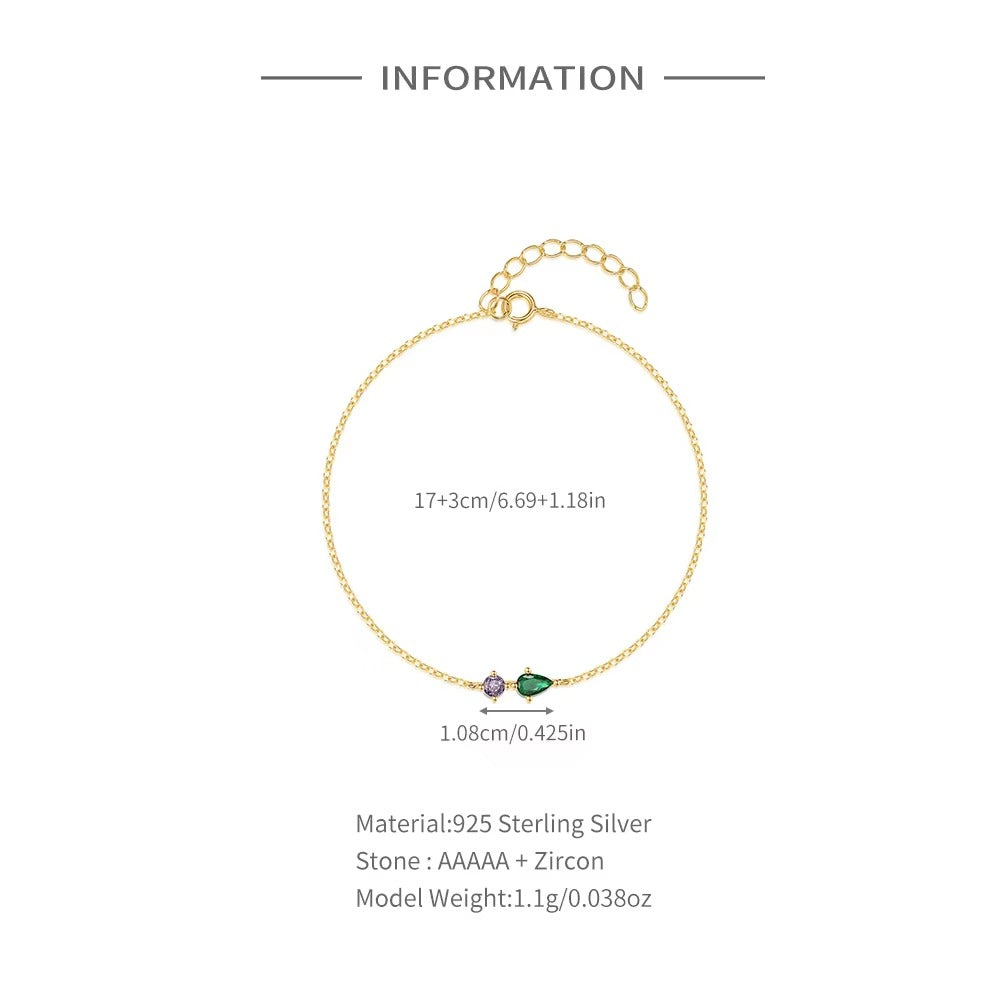 Rockzi Amethyst & Emerald Green Bracelet