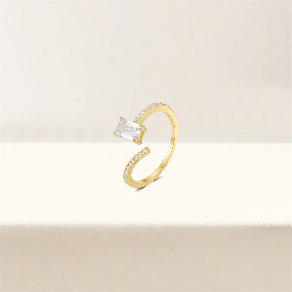 Stamford Baguette CZ Stone Adjustable Ring