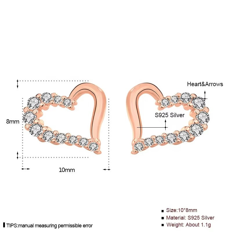 Adorn Heart Shape Studs