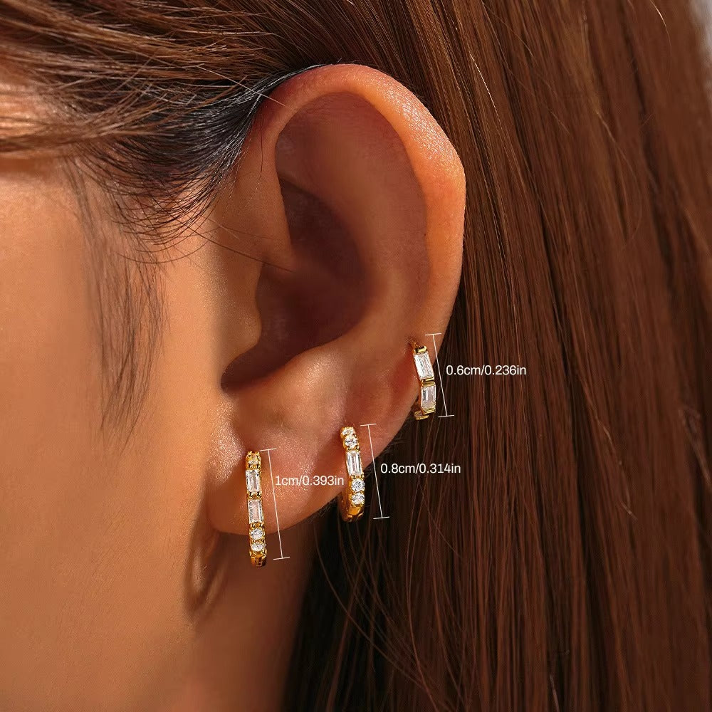 Rae	3Pc Set Hoops Earrings