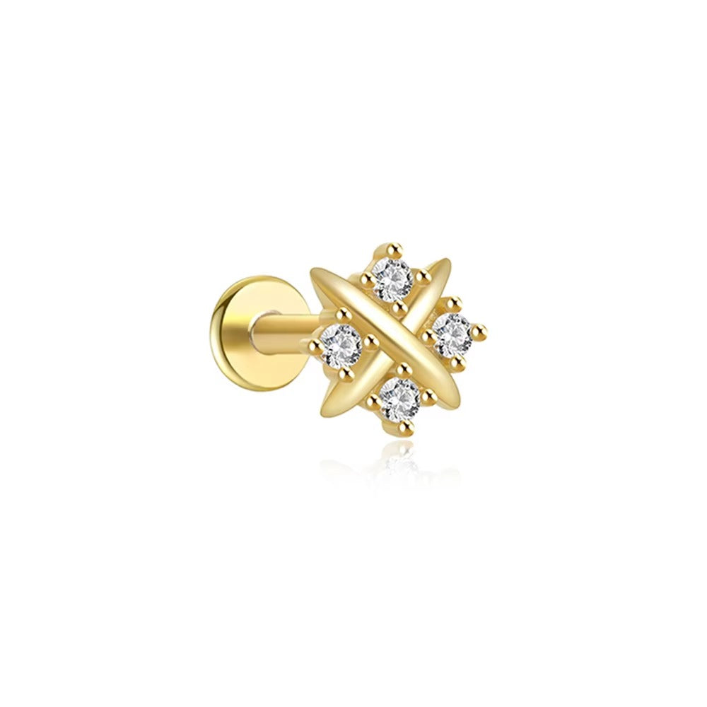 Hamilton	Crystal Flatback Stud- Single Earring