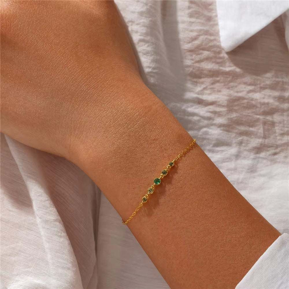 Saintis Topaz & Emerald Green Bracelet