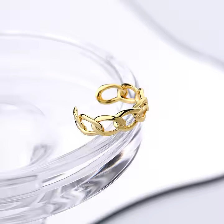 Ethereal	Cross Chain Size Adjustable Ring