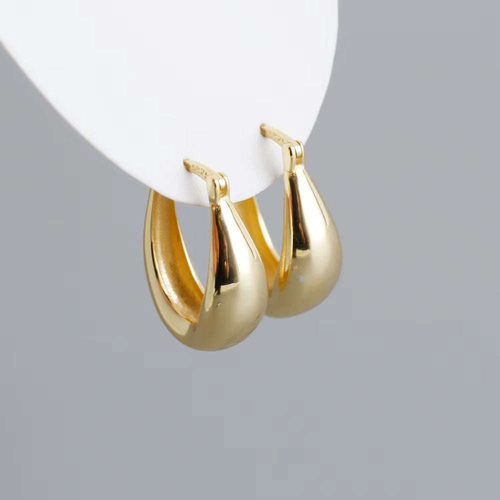 Louisa Elegant Chunky Gold Hoops