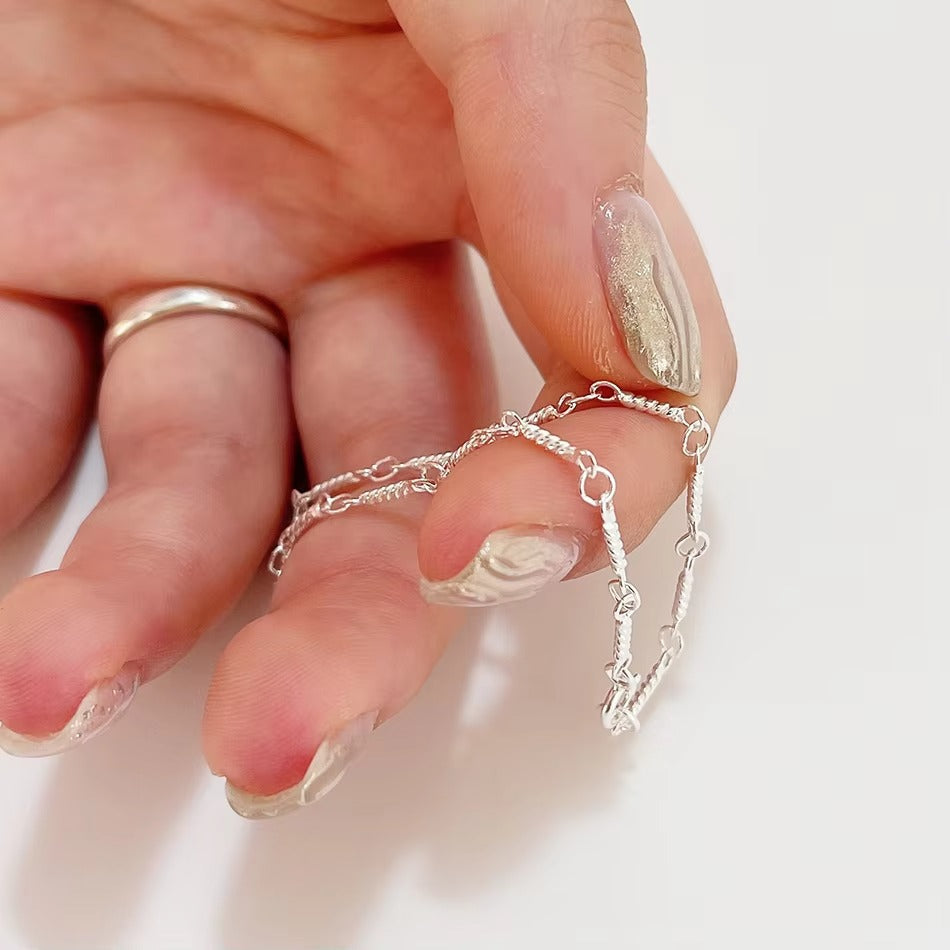 Lacey Silver Chain Bracelet