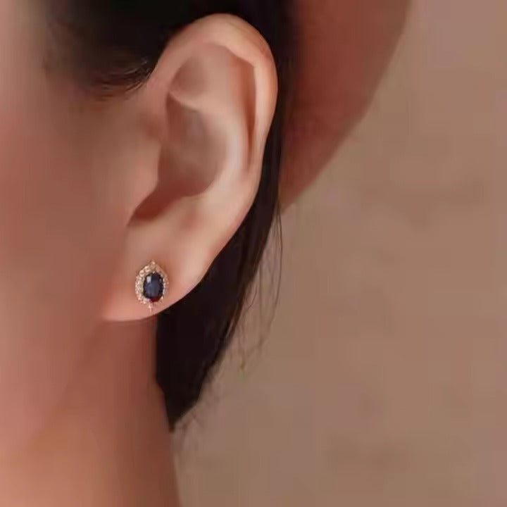 Enigma Blue sapphire Studs