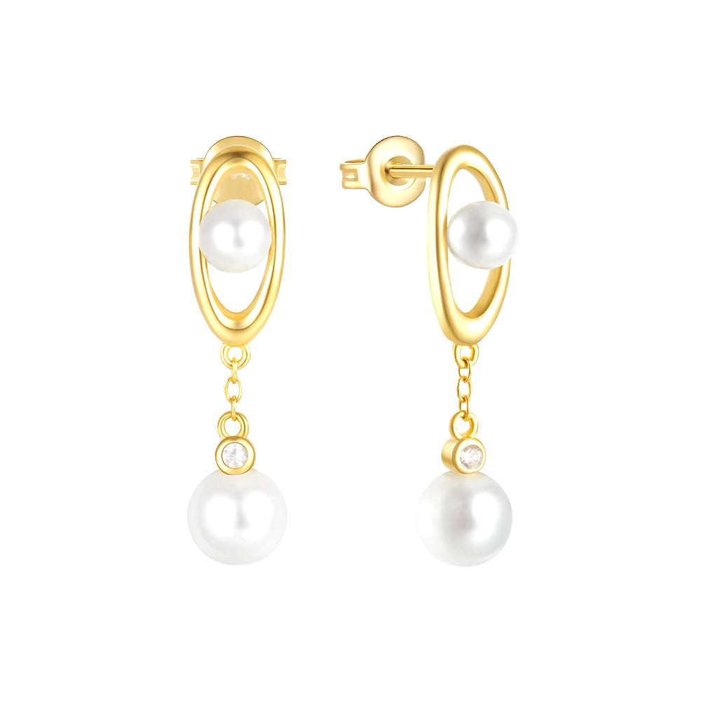 Fleur Pearl Drops earrings