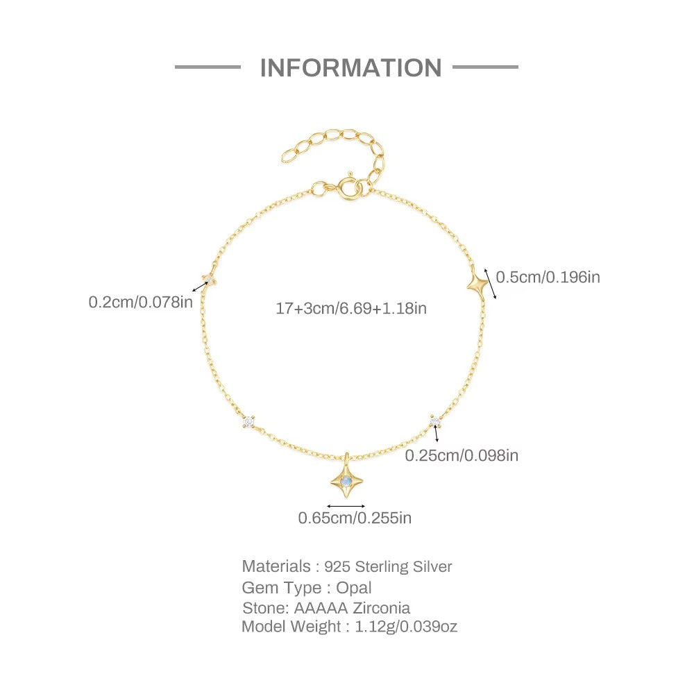 Francisco Opal Star Charm	Bracelet