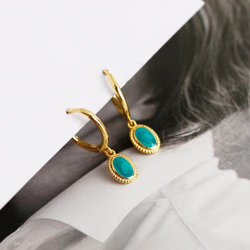 Chula Aquamarine Crystal Hoops