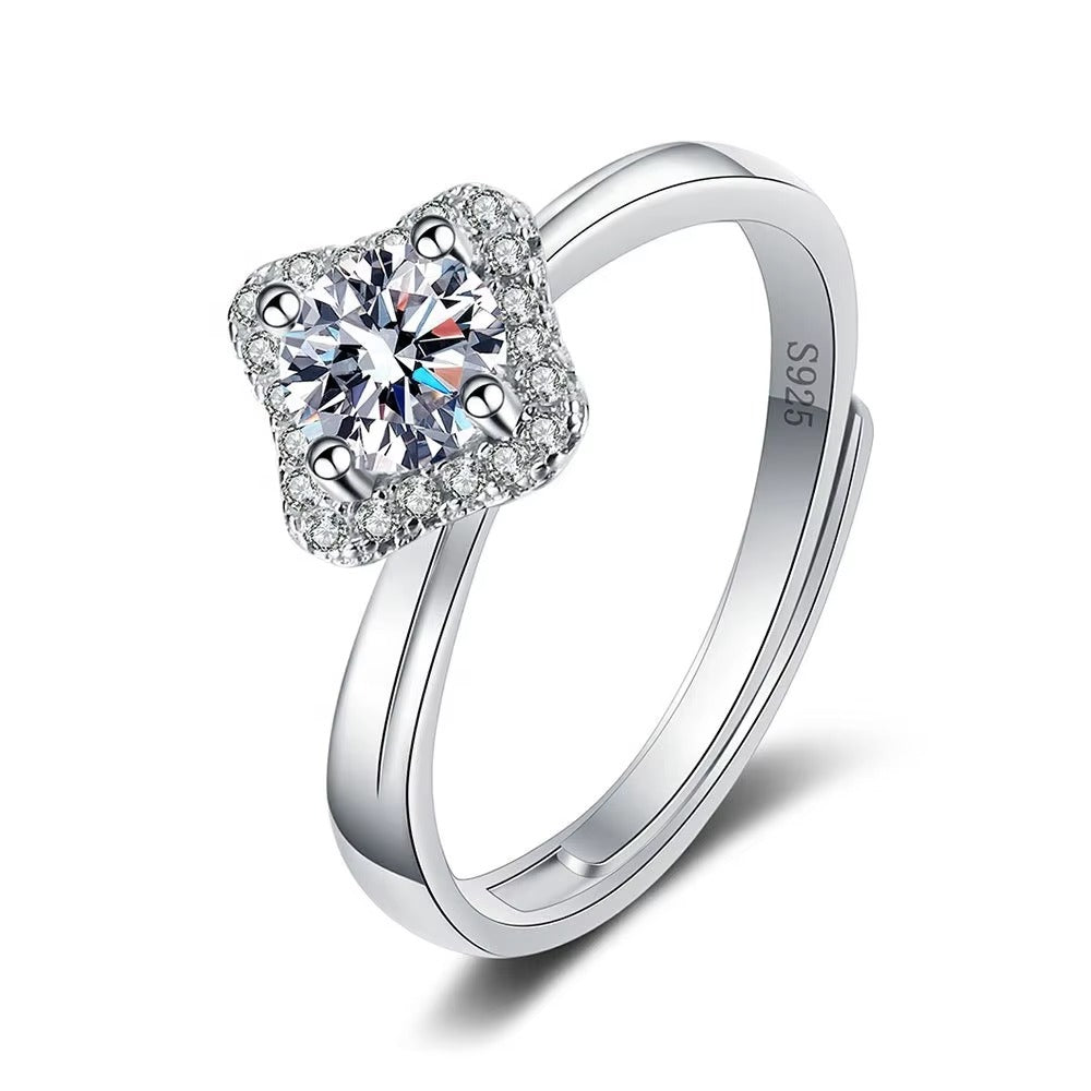 Grace 1CT Soloitaire Moissanite Brilliance Adjustable Size Ring