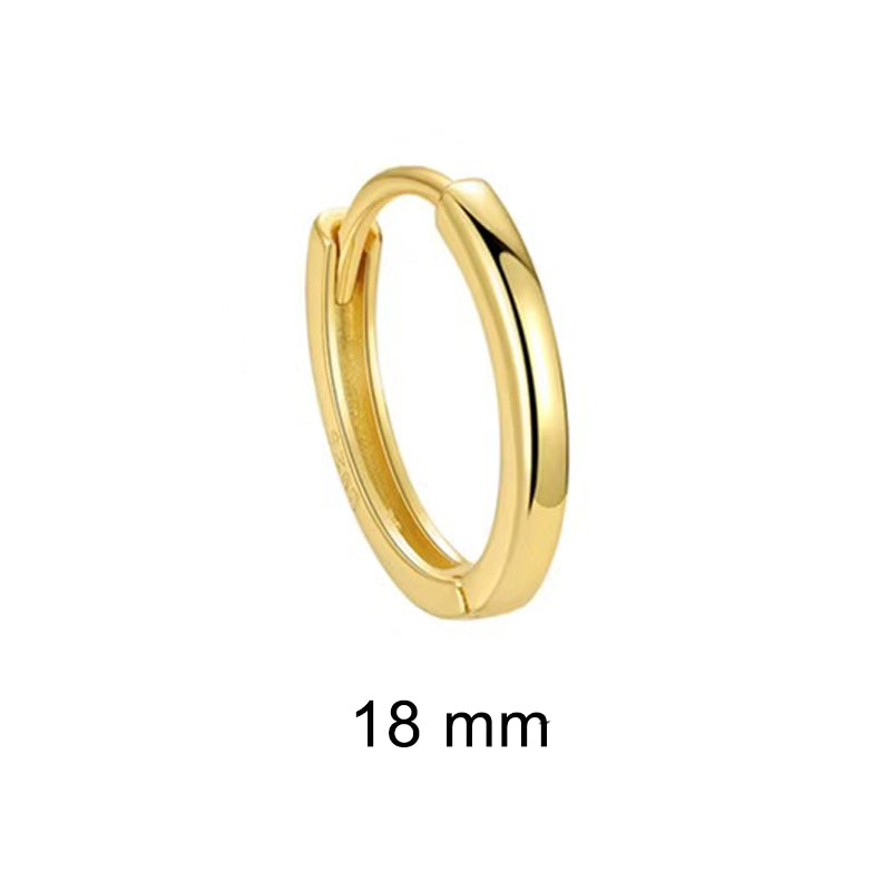 Milford Plain 14mm / 18 mm Gold Hoops