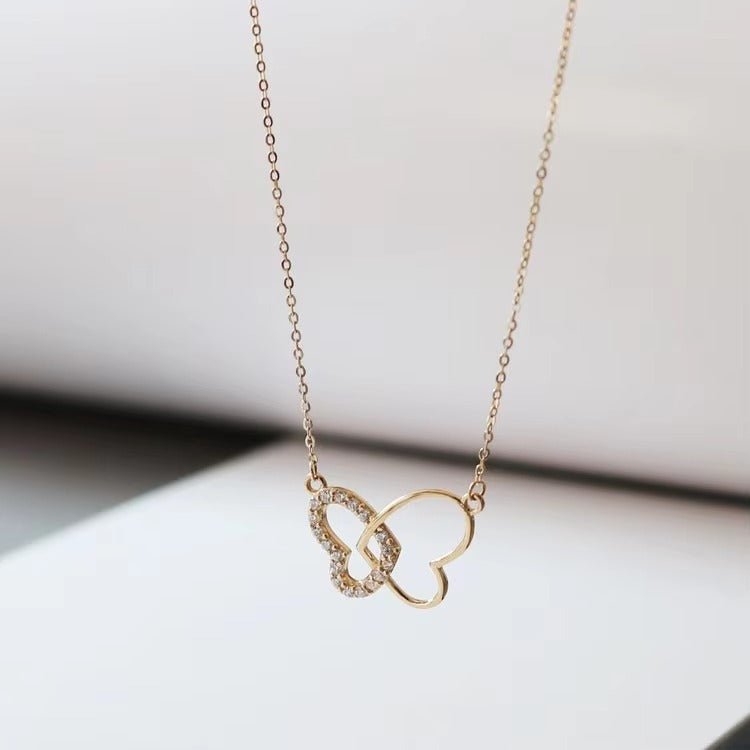 Glint Two Hearts in Love Necklace