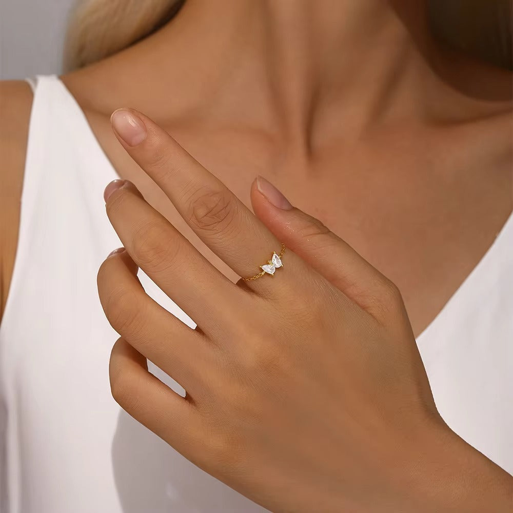 Temecula Adjustable Butterfly Finger Bracelet  Ring