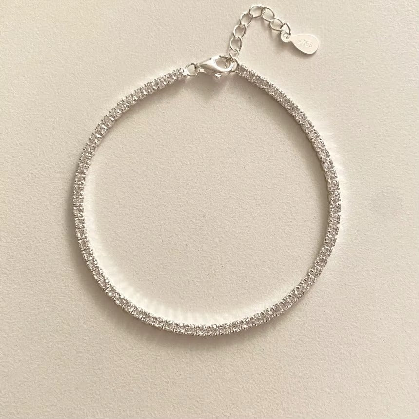 Memphis Silver Tennis Bracelet	Bracelet