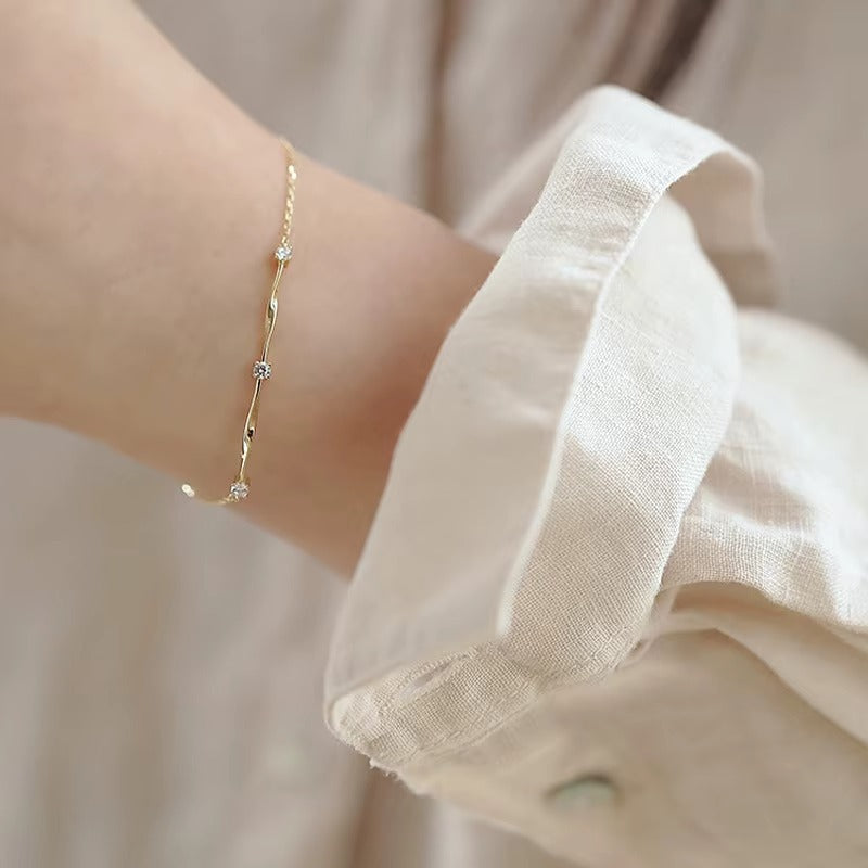 Lehigh Crystal Gold Bracelet