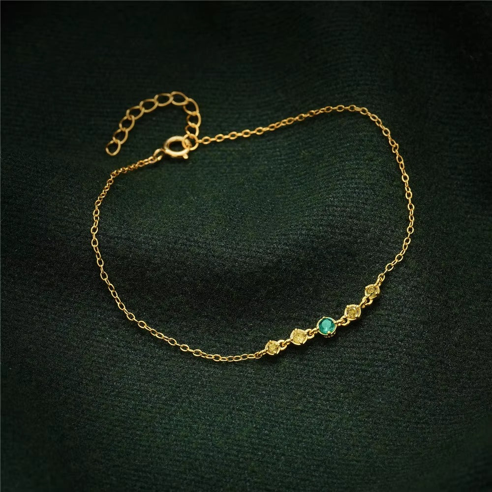 Saintis Topaz & Emerald Green Bracelet