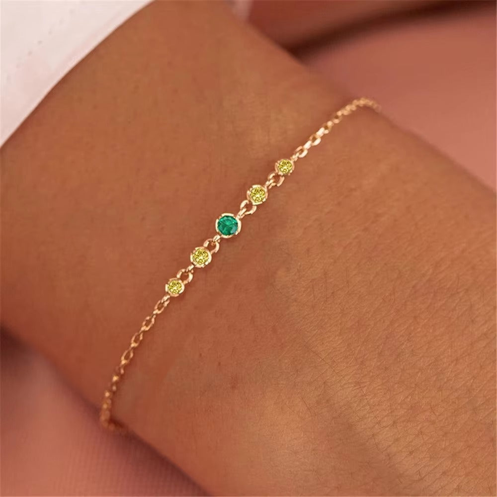 Saintis Topaz & Emerald Green Bracelet