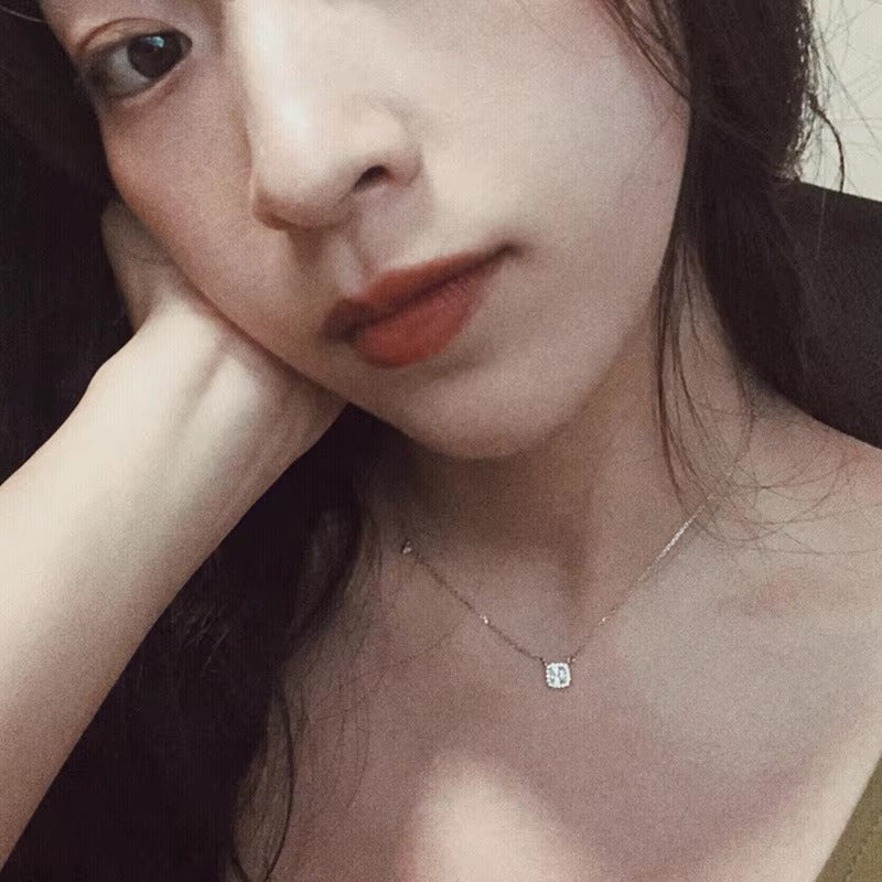 Franklin Square Crystal Pendant Necklace