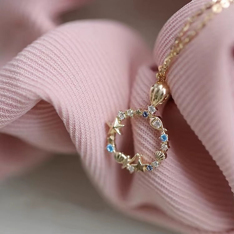 Elsinore Crystal Flower Pendant Necklace