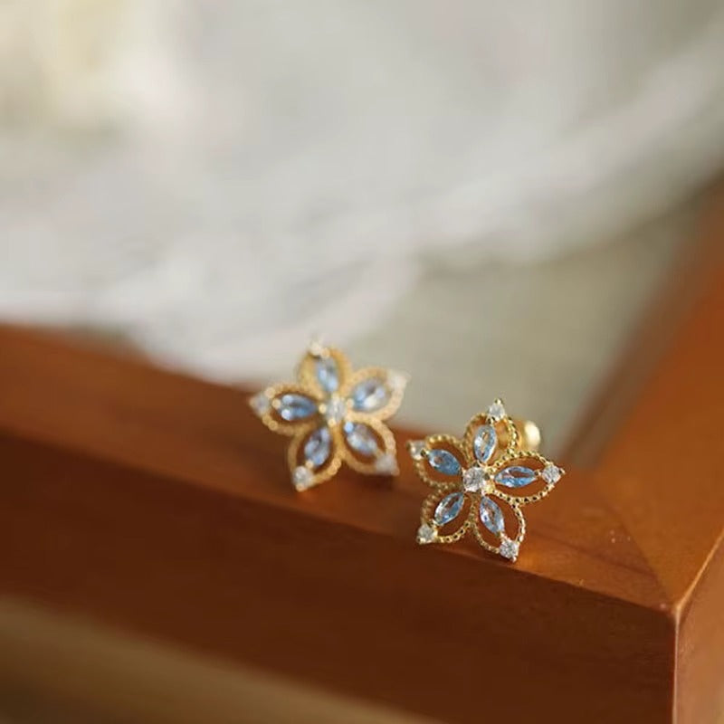 Escondido Light Blue Crystal Studs