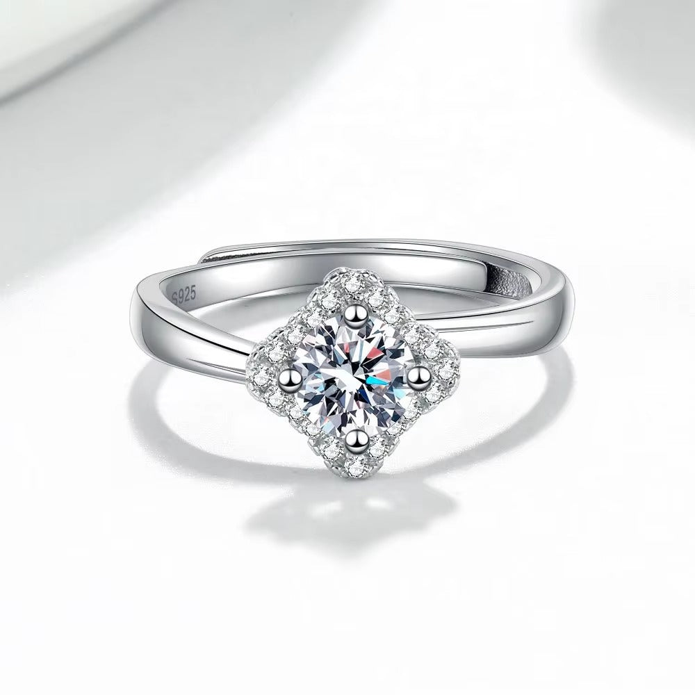 Grace 1CT Soloitaire Moissanite Brilliance Adjustable Size Ring