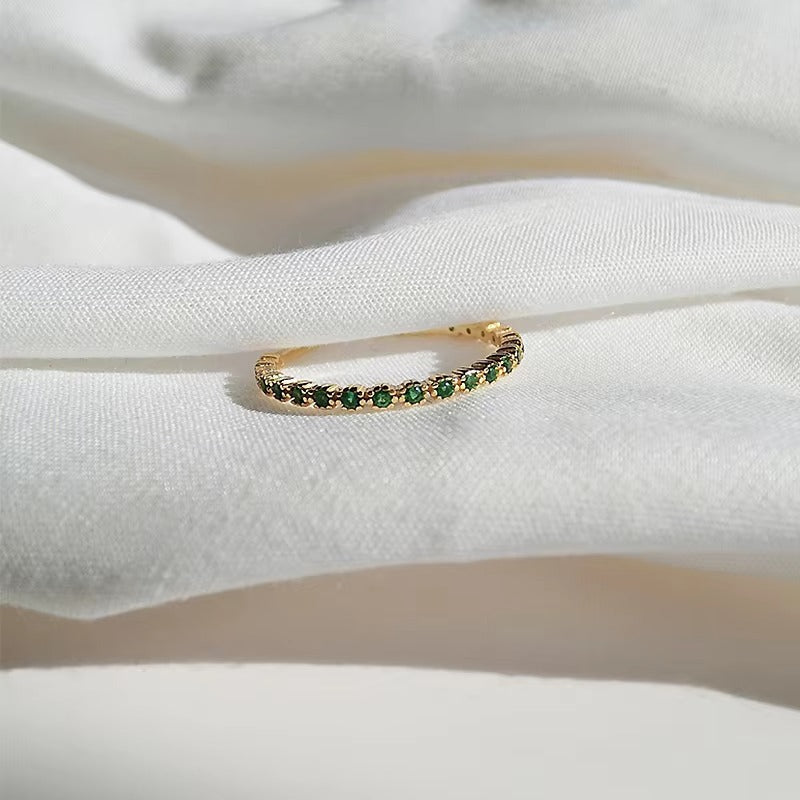 Holly Emerald Green Resizable Ring