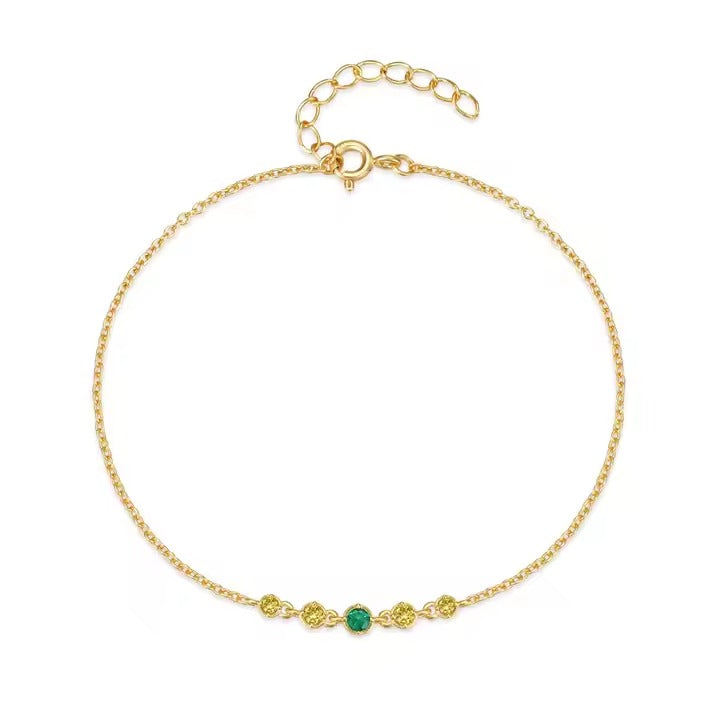 Saintis Topaz & Emerald Green Bracelet
