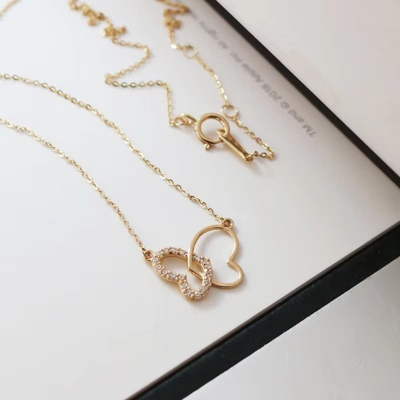 Glint Two Hearts in Love Necklace