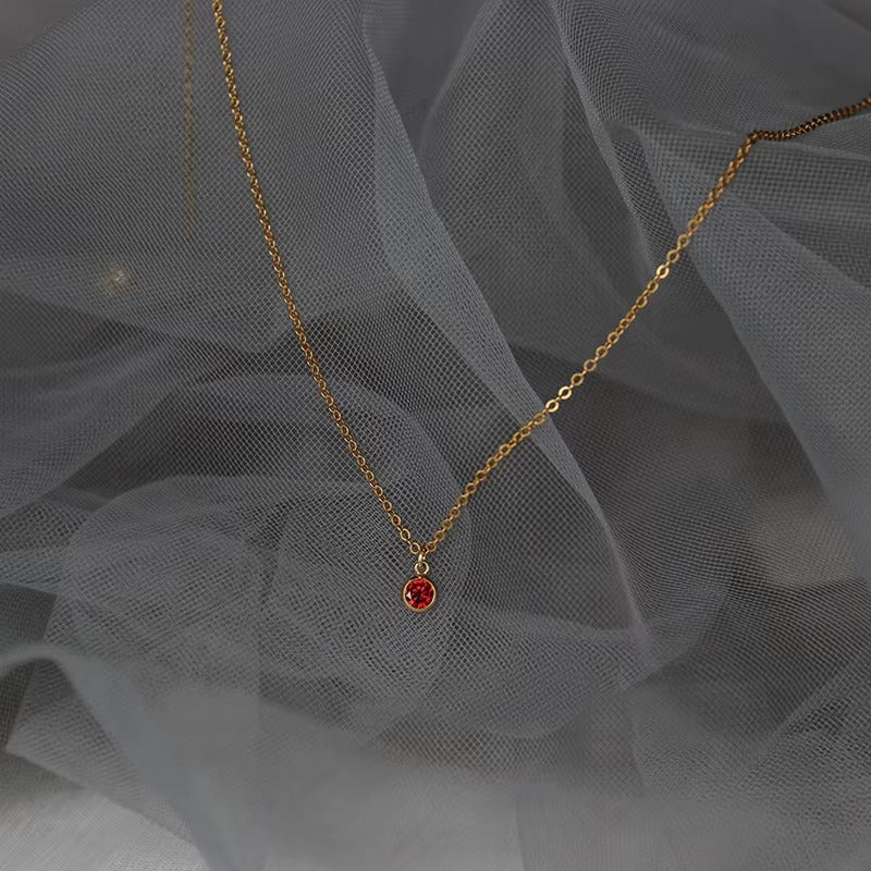 Flair	Red Ruby Pendant Necklace