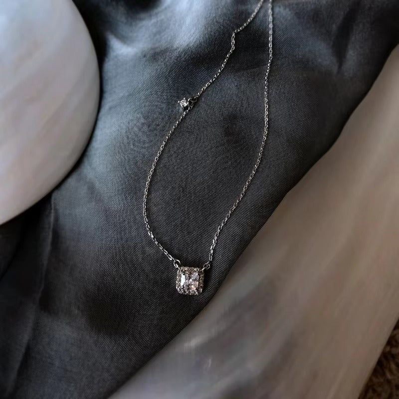 Franklin Square Crystal Pendant Necklace