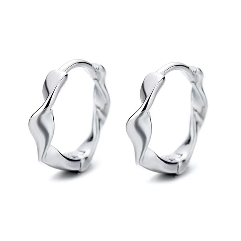 Norfolk Twisted Silver Hoops