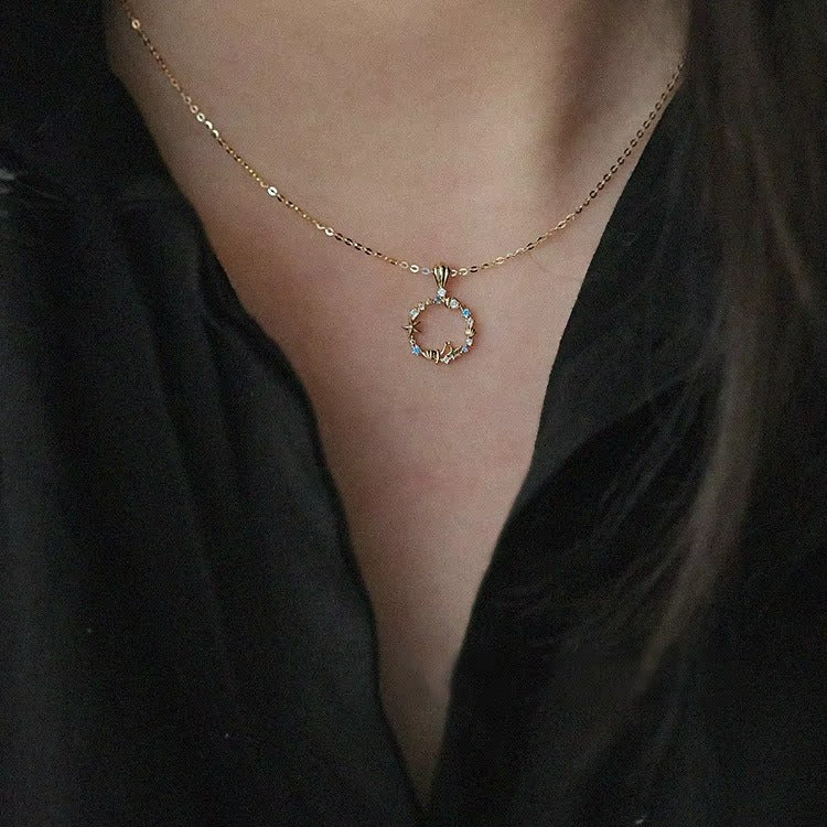 Elsinore Crystal Flower Pendant Necklace