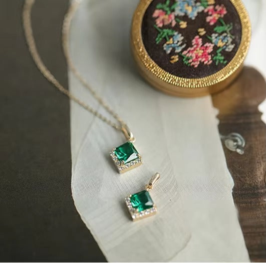 Brentwood Emerald Green Pendant Necklace