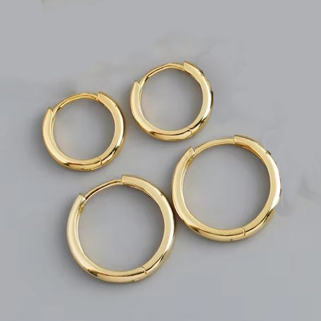 Milford Plain 14mm / 18 mm Gold Hoops
