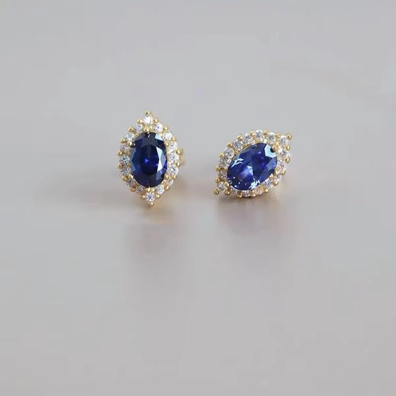 Enigma Blue sapphire Studs