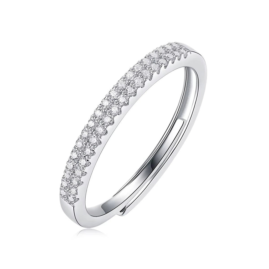 Flaul Endless Cascade of Moissanite Brilliance Adjuatable Size Band	Ring