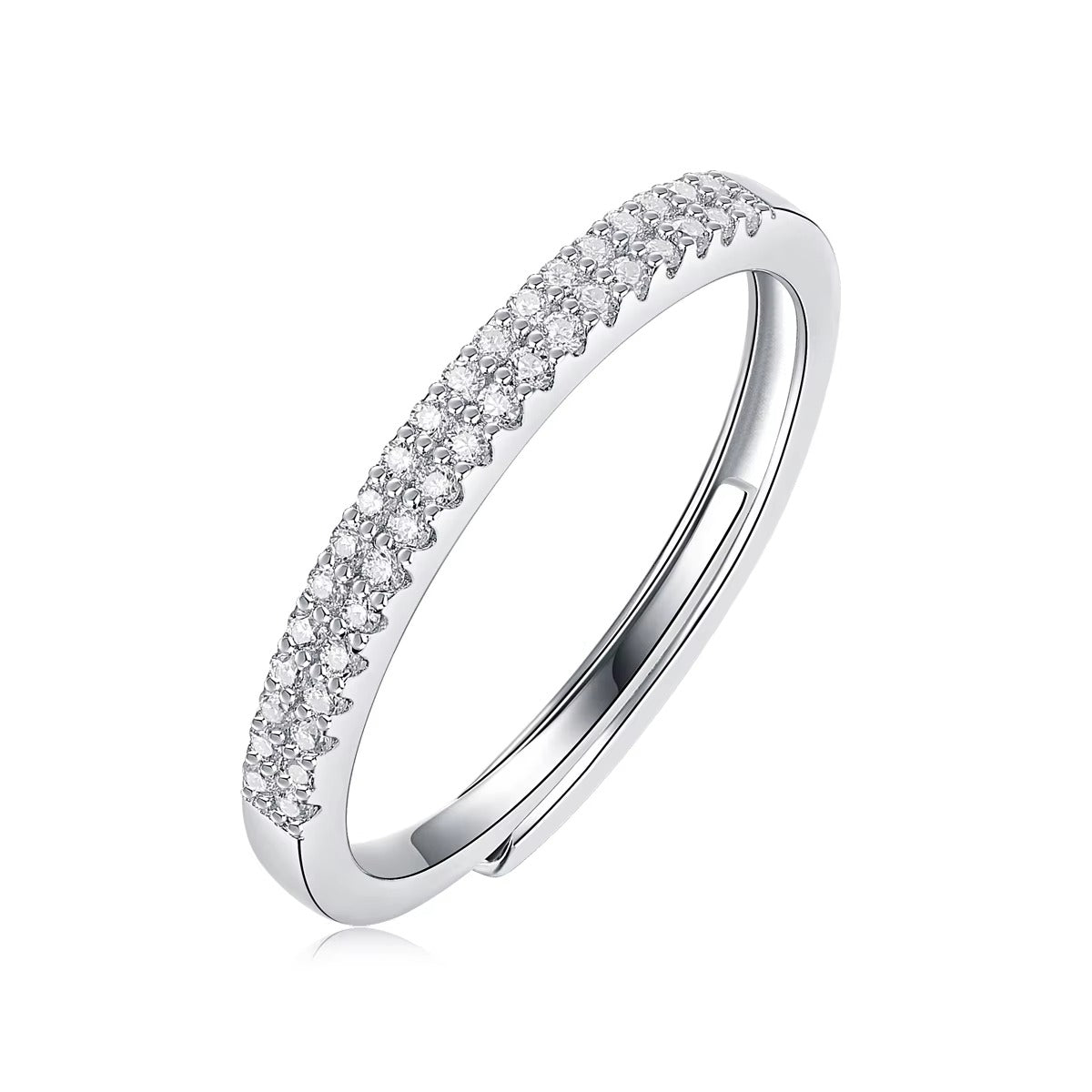Flaul Endless Cascade of Moissanite Brilliance Adjuatable Size Band	Ring