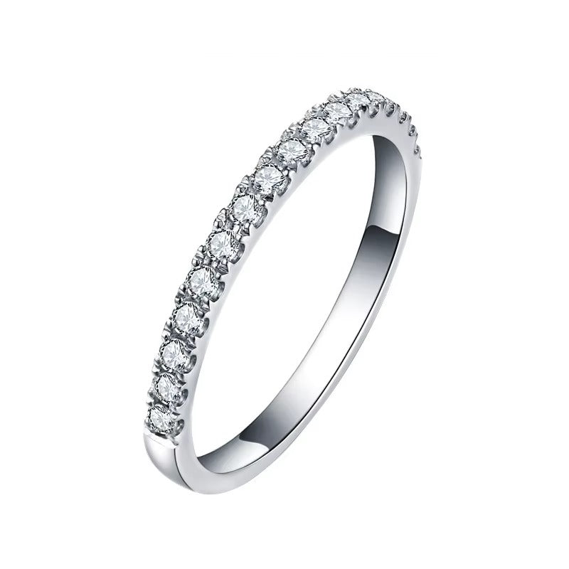 Glow Seamless Radiance of Moissanites Band Ring in Size#5, & #7
