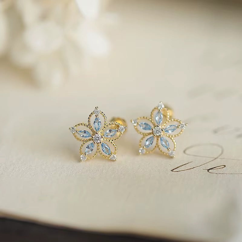 Escondido Light Blue Crystal Studs