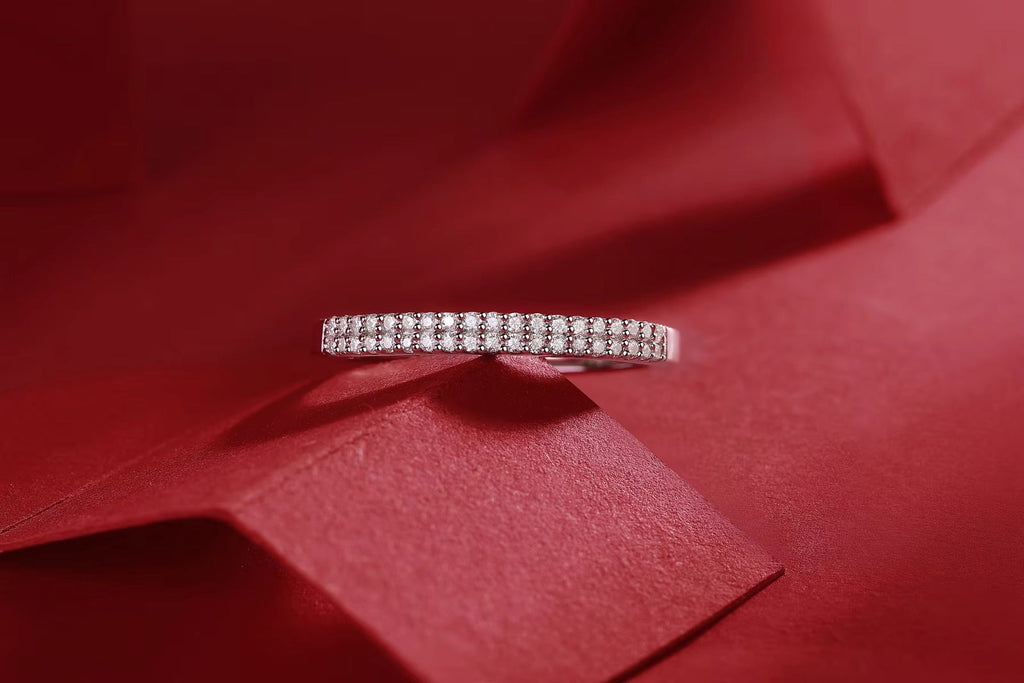 Flaul Endless Cascade of Moissanite Brilliance Adjuatable Size Band	Ring