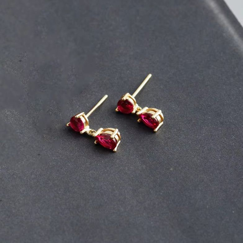 Bijou Deep Pink Ruby Drops
