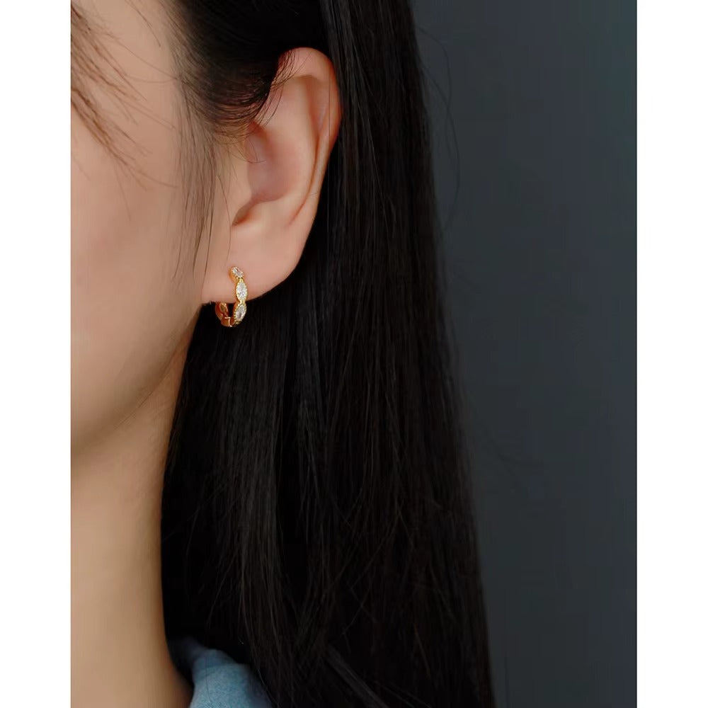 Dallas Twisted Crystal Hoops