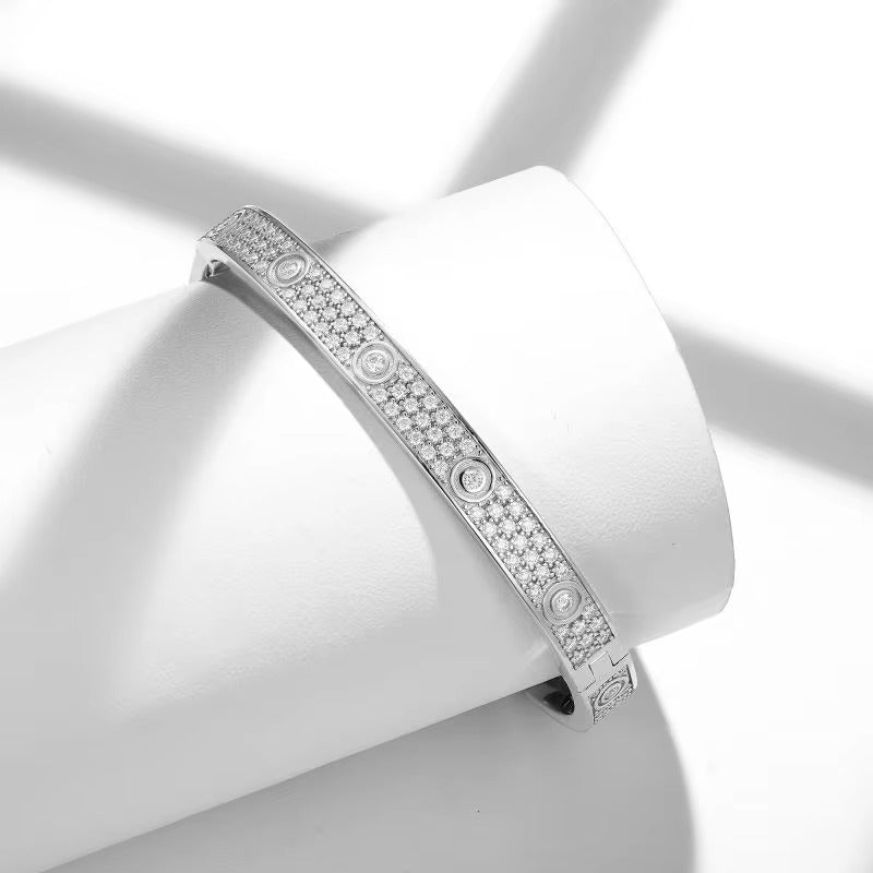 Flair	Eternity Flow of Moissanite Stones 7.2CTW  Bangle Bracelet